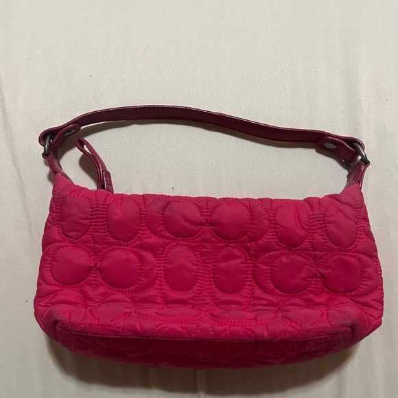 Coach Pink Quilted Shoulder Bag - Picture 1 of 2